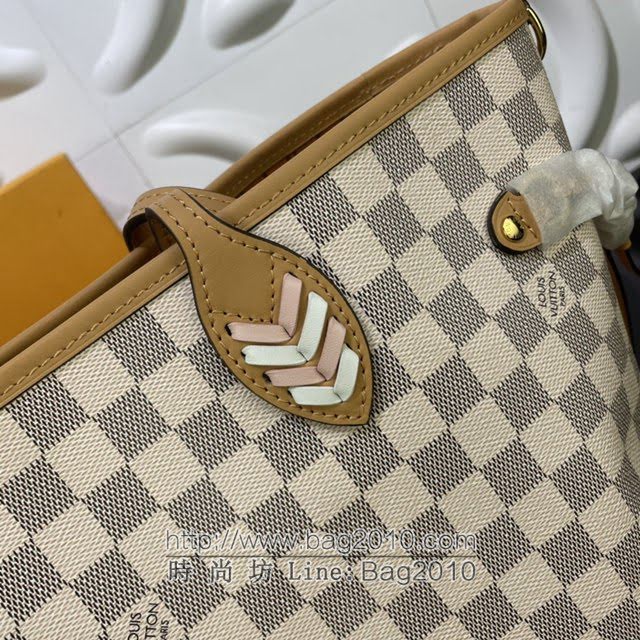 Louis Vuitton新款女包 N50047 路易威登Neverfull经典手袋 LV编织皮革肩带购物袋手提包妈咪包  ydh4201